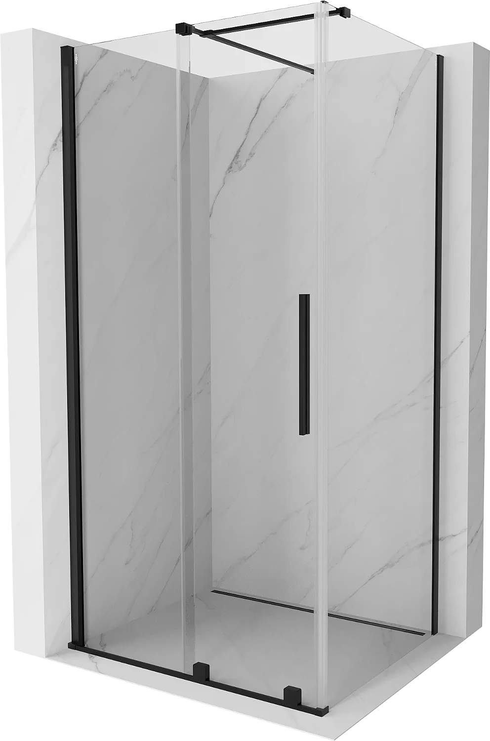 Mexen Velar kabina prysznicowa rozsuwana 100x120 cm, transparent, czarna - 871-100-120-01-70