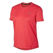 Koszulki i topy damskie - Nike Damski top Miler z krótkim rękawem Ember Glow/Reflective Silver L - miniaturka - grafika 1