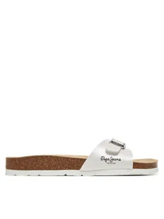 Pepe Jeans Klapki PLS90615 Biały - Klapki i japonki damskie - miniaturka - grafika 1
