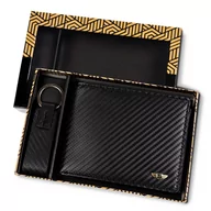 Portfele - Męski zestaw prezentowy z eleganckim portfelem — Peterson - miniaturka - grafika 1