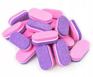 Mini polerki do paznokci, 100/180, Różowa, 10szt - Akcesoria do paznokci - miniaturka - grafika 1