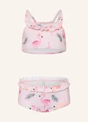 Stroje kąpielowe dla dziewczynek - Sanetta Bikini Z Gorsetem I Ochroną Uv 50+ rosa - miniaturka - grafika 1