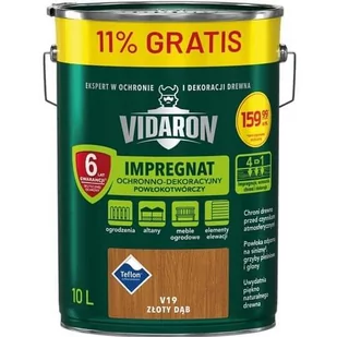 Vidaron Impregnat do drewna złoty dąb 10 l 91020480 - Farby i impregnaty do drewna - miniaturka - grafika 1