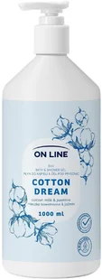 ON LINE Płyn do kąpieli i żel pod prysznic 2w1 Cotton Dream 1000 ml - Kosmetyki do kąpieli - miniaturka - grafika 1