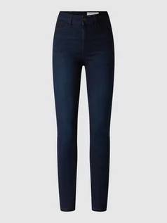 Spodnie damskie - Jeansy z wysokim stanem o kroju skinny fit z dodatkiem streczu model ‘Callie’ - grafika 1