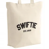 Torby i wózki na zakupy - Torba bawełniana z dnem na zakupy 42x38x10 Taylor Swift Swiftie 1989 - miniaturka - grafika 1