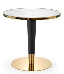 Okrągły stół z marmurowym blatem w stylu glamour W8-G60 - Stoły - miniaturka - grafika 1