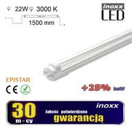 Świetlówki - ŚWIETLÓWKA LED 150CM 22W T8 3000K G13 CIEPŁA PRZEZROCZYSTA DWUSTRONNA - miniaturka - grafika 1