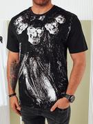 Koszulki męskie - Koszulka męska z nadrukiem czarna Dstreet RX5378 - miniaturka - grafika 1