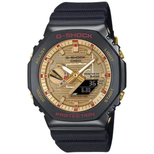 Zegarek Casio G-SHOCK G-Steel Rui Hachimura zegarek męski czarno-złoty GBM-2100RH-1AER - Zegarki męskie - miniaturka - grafika 1