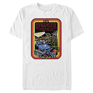 Stranger Things Men's Retro Mash Short Sleeve T-shirt męski, biały, L, biały, L - Koszulki męskie - miniaturka - grafika 1