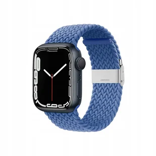 Crong Wave Band  Pleciony pasek do Apple Watch 42/44/45/49 mm (niebieski) - Akcesoria do smartwatchy - miniaturka - grafika 5