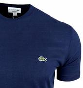 Koszulki męskie - ﻿Lacoste T-shirt koszulka męska granatowa 100% Bawełna r. XL - miniaturka - grafika 1