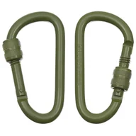 Akcesoria podróżnicze - Karabińczyk Stalowy Z Blokadą 8 Mm X 8 Cm Green - miniaturka - grafika 1