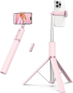 RÓŻOWY ATUMTEK Statyw Kij do Selfie Stick Bluetooth do 140cm z pilotem - Selfie stick - miniaturka - grafika 1
