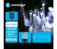 Lampy ogrodowe - Aigostar - LED Solarny łańcuch ozdobny 50xLED/8 funkcji 12m IP65 zimna biel - miniaturka - grafika 1