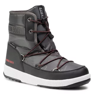 Buty dla chłopców - Śniegowce MOON BOOT - Boot Jr Boy Mid Wp 2 34052500002 D Black/Castlerock - grafika 1