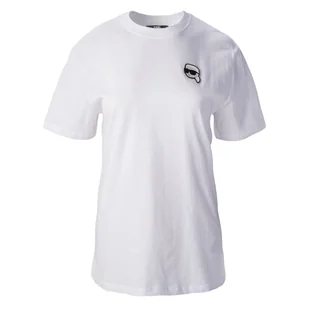 Damska Koszulka z krótkim rękawem KARL LAGERFELD IKONIK 2.0 OVERSIZED T-SHIRT 230W1721-100 – Biały - Koszulki i topy damskie - miniaturka - grafika 1