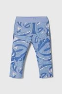 Spodnie i spodenki dla dziewczynek - Guess legginsy dziecięce kolor niebieski wzorzyste - miniaturka - grafika 1
