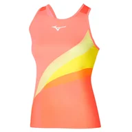 Koszulki sportowe damskie - Damski podkoszulek Mizuno Release Printed Tank Candy Coral M - miniaturka - grafika 1