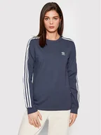 Bluzki damskie - Adidas Bluzka adicolor Classics HE6877 Niebieski Regular Fit - miniaturka - grafika 1