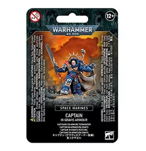Games Workshop Space Marines Captain In Gravis Armour (99070101077) 48-70 - Akcesoria do gier planszowych - miniaturka - grafika 1