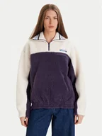 Bluzy damskie - Lacoste Polar SF5266 Granatowy Oversize - miniaturka - grafika 1