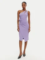 Sukienki - Rinascimento Sukienka koktajlowa CFC0122878003 Fioletowy Regular Fit - miniaturka - grafika 1