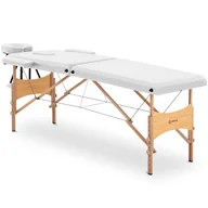 Stoły i łóżka do masażu - physa Łóżko do masażu składane - odchylany zagłówek i podnóżek - drewno bukowe - białe PHYSA VANNES WHITE - miniaturka - grafika 1