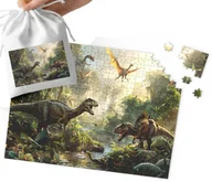 Puzzle - PUZZLE TRADYCYJNE - DINO DINOZAURY WZORY PREZENT NA ŚWIĘTA 192el + WORECZEK - miniaturka - grafika 1
