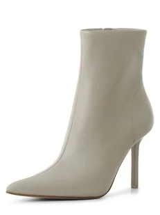 Steve Madden - Damskie botki ze skóry Iyanna, szary - Botki damskie - miniaturka - grafika 1