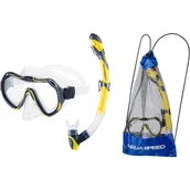 Maski do nurkowania - Zestaw do snorkelingu dla dorosłych Aqua Speed Java Elba + worek - miniaturka - grafika 1
