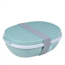 Duo Rosti Mepal Podwójne pudełko na lunch ROSTI MEPAL Ellipse miętowe, 22,5x17,5x5,5 cm - Pojemniki kuchenne - miniaturka - grafika 1