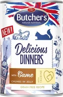 Mokra karma dla kotów - Delicious Dinners kawałki z dziczyzną w galaretce 400g - miniaturka - grafika 1