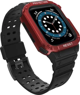 Hurtel Protect Strap Band opaska z etui do Watch 7 / 6 / 5 / 4 / 3 / 2 / SE (45 / 44 / 42mm) obudowa pancerny pokrowiec na zegarek czarny - Akcesoria do smartwatchy - miniaturka - grafika 1
