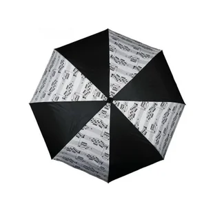Składany parasol czarno-biały w nuty – stylowy i kompaktowy - Parasole - miniaturka - grafika 1