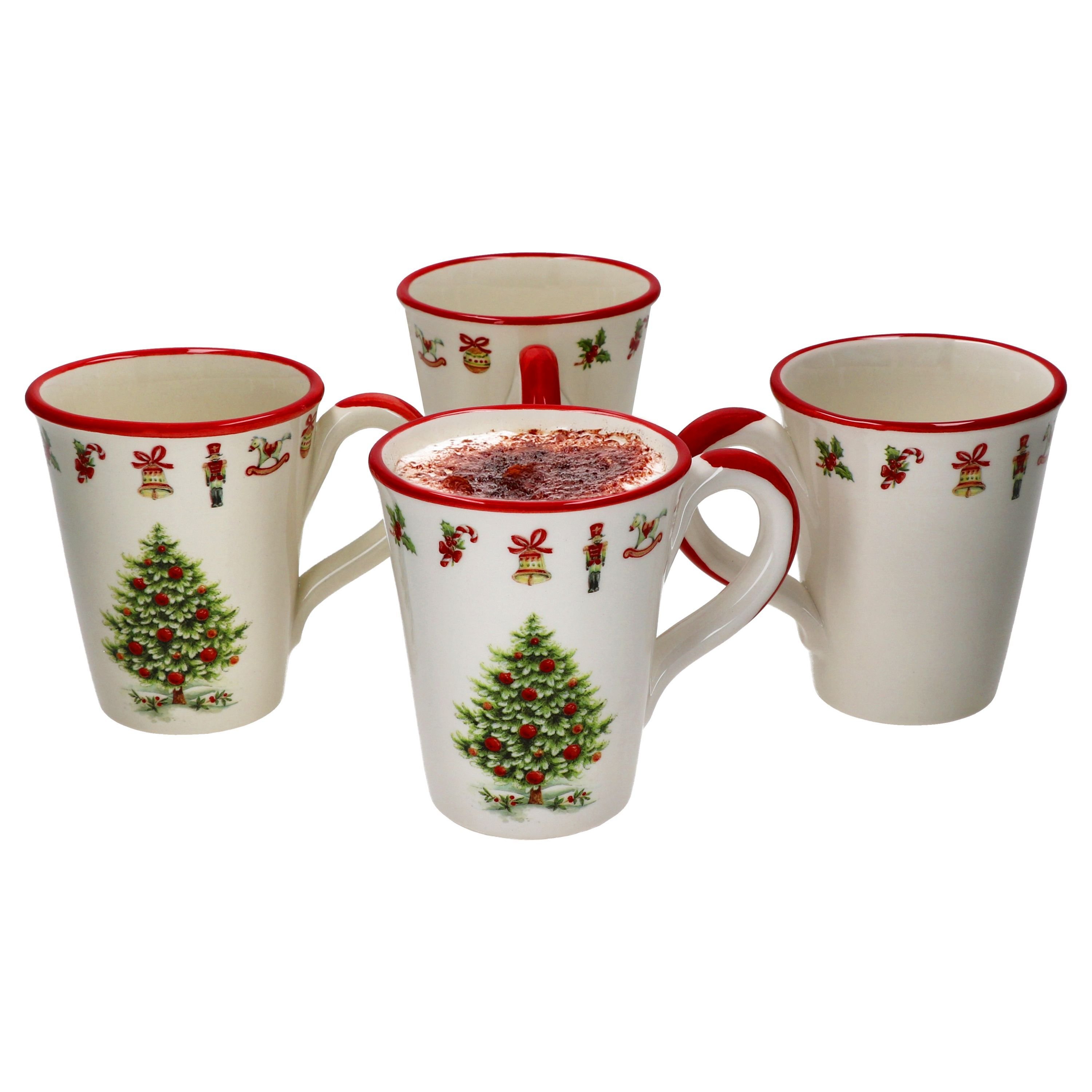 4x Maestro Natale kubek do kawy 340ml H12cm kubki ceramiczne grzane wino herbata
