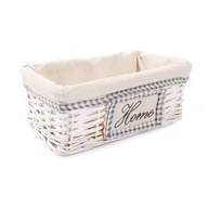 Pozostałe akcesoria do uprawy roślin - Szuflada wiklinowa z materiałem biała 25 x 15 x 10 cm - miniaturka - grafika 1