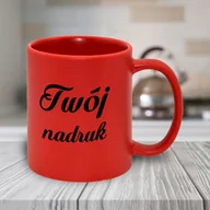 Kubki - Czerwony kubek matowy FULL COLOR z Twoim nadrukiem - miniaturka - grafika 1