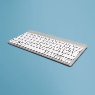 R-Go Tools Ergonomiczna R-Go Compact Break klawiatura, Bluetooth, z oprogramowaniem do robienia przerw, QWERTY (IT), biała - Klawiatury - miniaturka - grafika 1