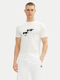 KARL LAGERFELD T-Shirt 755061 552241 Biały Regular Fit - Koszulki męskie - miniaturka - grafika 1