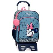 Plecaki szkolne i tornistry - Disney Minnie Make it Rain Bows plecak szkolny podwójna przegródka z wózkiem niebieski, 31 x 42 x 13 cm, poliester 16,93 l - miniaturka - grafika 1