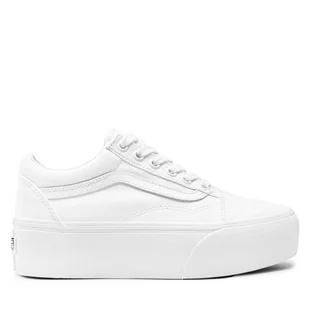 Tenisówki Vans Old Skool Stacked VN0A7Q5MW001 Biały - Trampki damskie - miniaturka - grafika 1