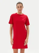 Piżamy damskie - Tommy Hilfiger Koszula nocna UW0UW05767 Czerwony Regular Fit - miniaturka - grafika 1