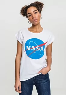 Koszulki i topy damskie - Mister Tee Ladies NASA Insignia Tee damskie Streetwear T-Shirt w kolorach czarnym i białym, rozmiar XS do XL, biały, l MT614 - grafika 1