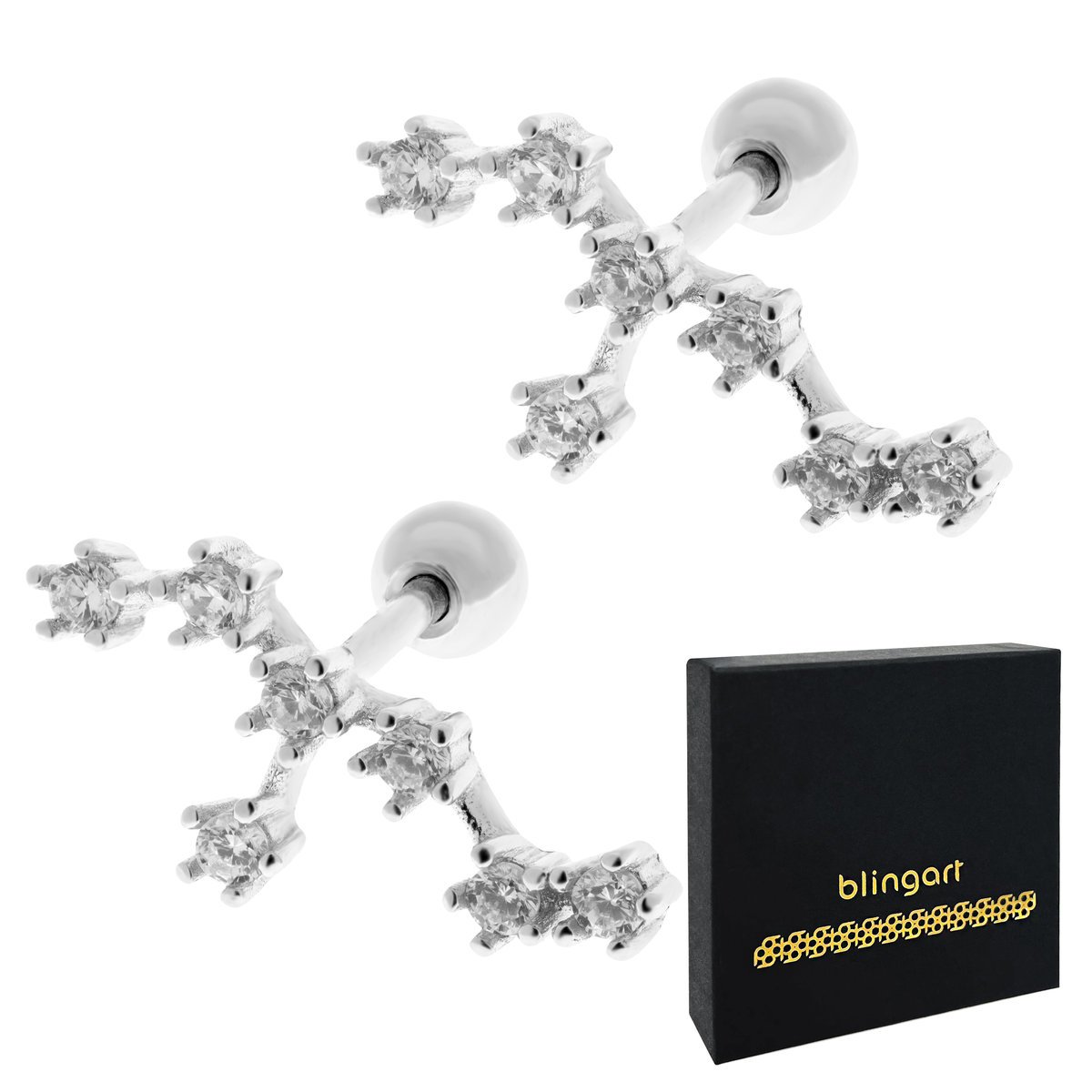 Kolczyki srebrne znak zodiaku PANNA srebro 925