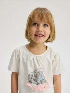 Reserved - T-shirt z aplikacją - złamana biel - Bluzki dla niemowląt - miniaturka - grafika 1