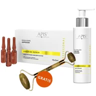 Zestawy kosmetyków damskich - Zestaw Apis Professional Ceramide Repair, odbudowujące ampułki z ceramidami i beta-glukanem, 10 x 3 ml + olejkowa emulsja do masażu twarzy, 150 ml + masażer do twarzy gratis - miniaturka - grafika 1
