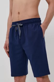 Piżamy męskie - Calvin Klein Underwear Szorty piżamowe męskie kolor granatowy gładkie - grafika 1
