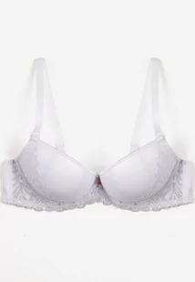 Biały Biustonosz Push Up z Koronką Nimffea - Biustonosze - miniaturka - grafika 1
